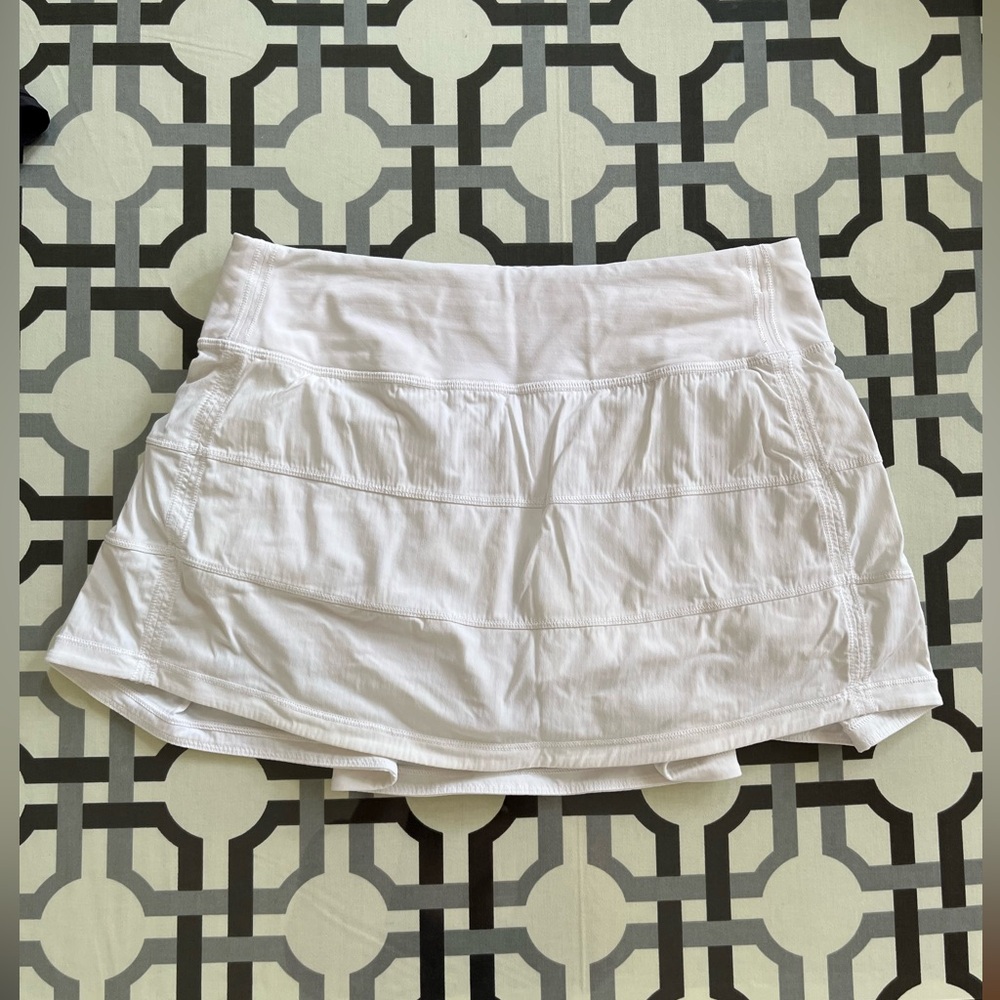 White Lululemon Pace Rival Skirt
